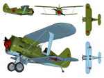 I-153. Modeller Nikolay Nazarenko.