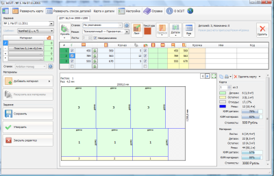 bCUT3. Main application window.